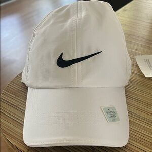 Nike Women's White Cap with Black Swoosh